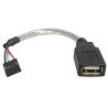 Cable adaptador extensor USB StarTech.com USBMBADAPT - USB A, USB A, Hembra/hembra, Gris