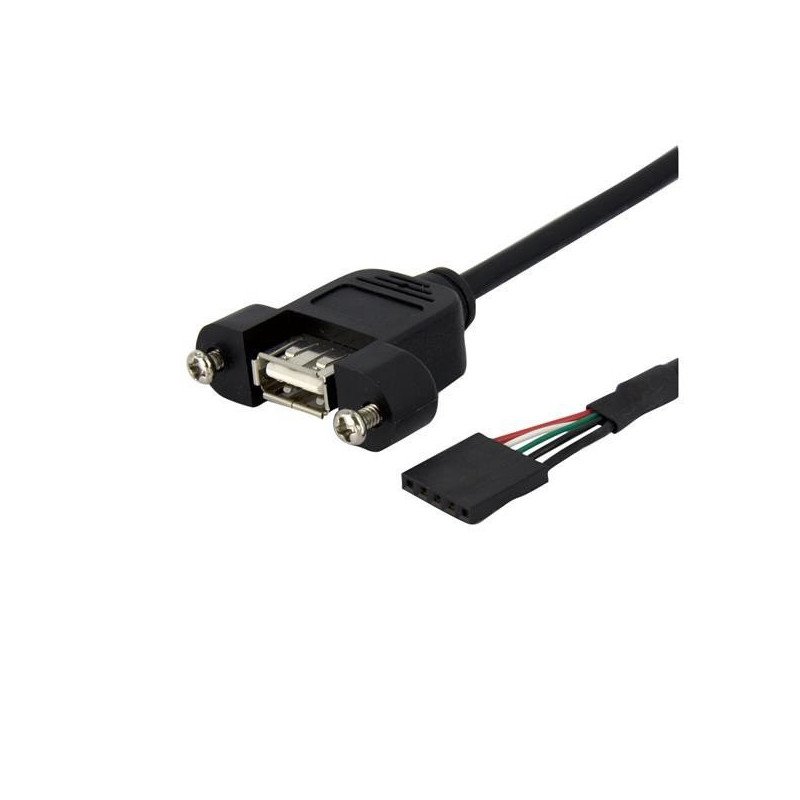 Cable USB StarTech.com - 0, 9 m, IDC, USB A, Hembra/hembra, Negro