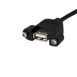 Cable USB StarTech.com - 0, 9 m, IDC, USB A, Hembra/hembra, Negro