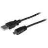 Cable adaptador USB StarTech.com - 0.3 m, USB A, Micro-USB B, Macho/Macho, Negro