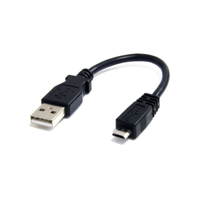 Cable adaptador USB StarTech.com - 0, 1524 m, USB A, Micro-USB B, Macho/Macho, Negro