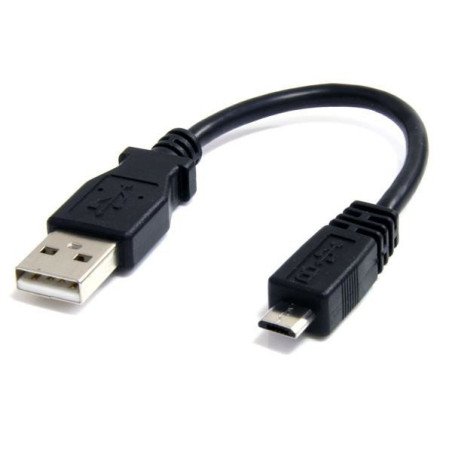 Cable adaptador USB StarTech.com - 0, 1524 m, USB A, Micro-USB B, Macho/Macho, Negro