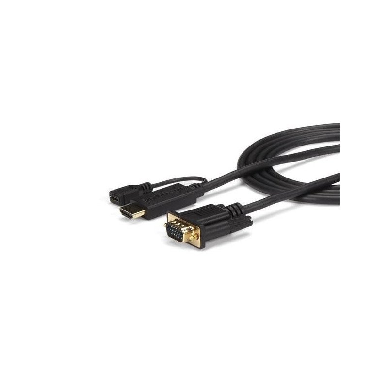Cable Convertidor HDMI a VGA StarTech.com HD2VGAMM6 - 1.9 m, HDMI, VGA, Negro