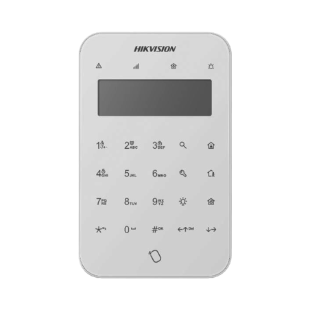 teclado inalámbrico con pantalla LCD para armado y desarmado, funciones de automatización para control de relevadores