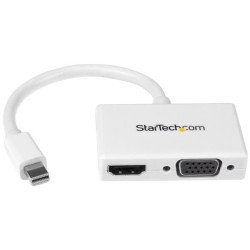Adaptador Mini DP de Audio/Video HDMI o VGA StarTech.com - Mini DisplayPort, Color blanco