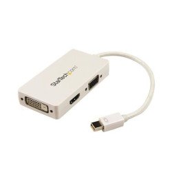 Adaptador de video StarTech.com - Mini DisplayPort, Color blanco