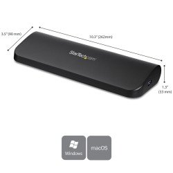Replicador de puertos StarTech.com - 5 Gbit/s, Negro