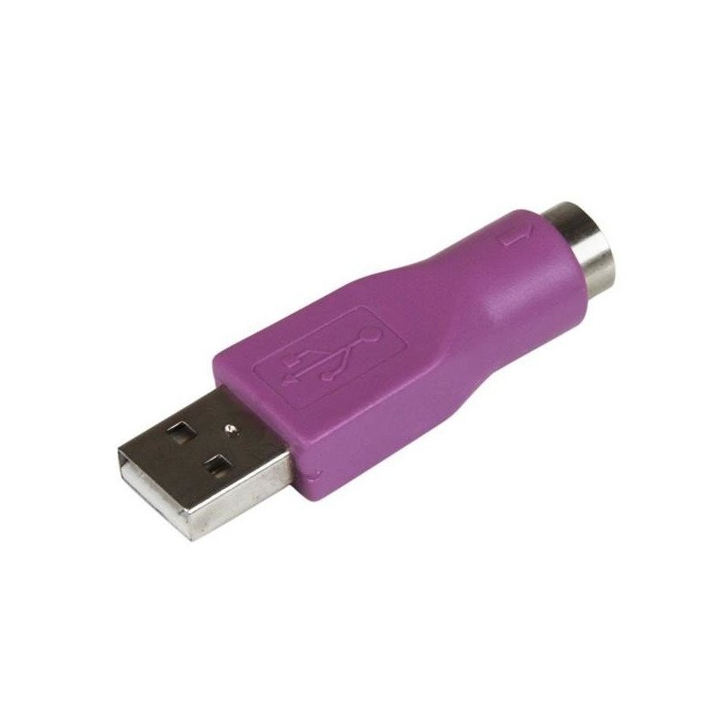 Adaptador de teclado StarTech.com - USB A, PS/2, Macho/hembra, Violeta