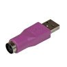 Adaptador de teclado StarTech.com - USB A, PS/2, Macho/hembra, Violeta