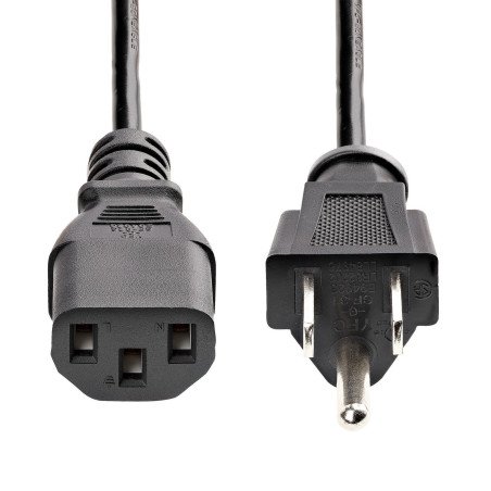 Cable de alimentación StarTech.com - Macho/hembra, 6, 1 m, NEMA 5-15P, Negro, 10
