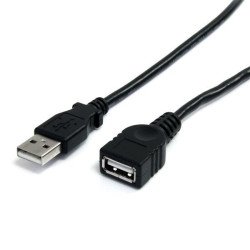 Cable de extensión StarTech.com - 3 m, USB A, USB A, Macho/hembra, Negro