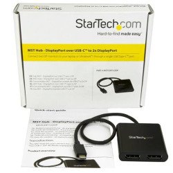 Divisor Multiplicador USB C StarTech.com MSTCDP122DP - USB C, Negro