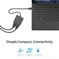Divisor Splitter MST USB C StarTech.com MSTCDP122HD - Negro, HDMI
