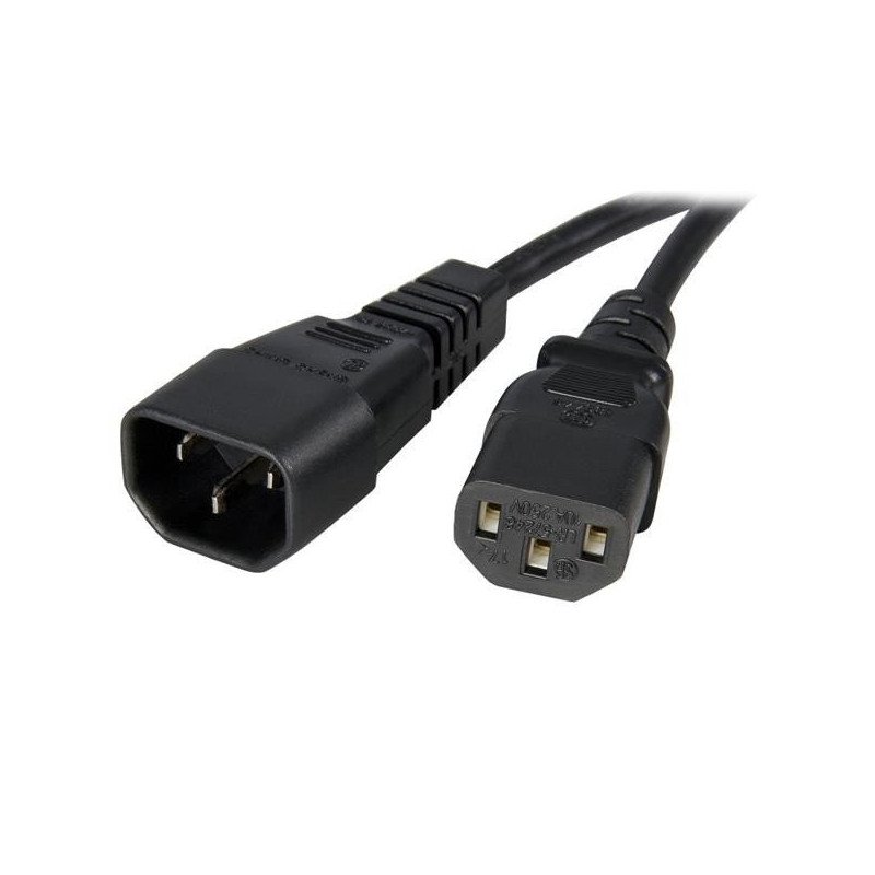 Cable extensor StarTech.com - Macho/hembra, 0, 9 m, C13 coupler, C14 coupler, Negro
