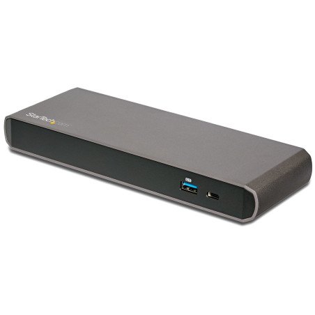Dock Thunderbolt 3 StarTech.com TB3DK2DPPD - Negro, Gris, Aluminio, De plástico, Universal