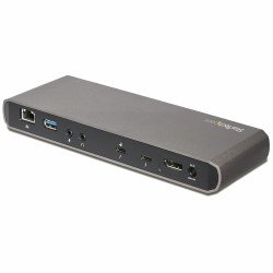 Dock Thunderbolt 3 StarTech.com TB3DK2DPPD - Negro, Gris, Aluminio, De plástico, Universal