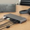 Dock Thunderbolt 3 StarTech.com TB3DK2DPPD - Negro, Gris, Aluminio, De plástico, Universal