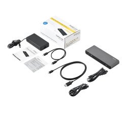 Dock Thunderbolt 3 StarTech.com TB3DK2DPPD - Negro, Gris, Aluminio, De plástico, Universal