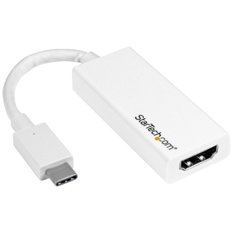 Adaptador USB C a HDMI StarTech.com CDP2HD4K60W - USB C, Color blanco