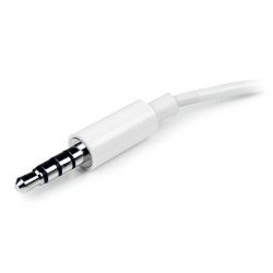 StarTech.com Adaptador de Auriculares con Micrófono Mini-Jack 3,5mm 4 pines a Conectores de Auriculares y de Micrófono - M a