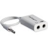 StarTech.com Adaptador de Auriculares con Micrófono Mini-Jack 3,5mm 4 pines a Conectores de Auriculares y de Micrófono - M a