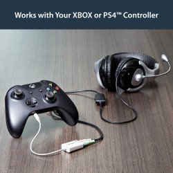 StarTech.com Adaptador de Auriculares con Micrófono Mini-Jack 3,5mm 4 pines a Conectores de Auriculares y de Micrófono - M a