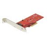 Adaptador StarTech.com PEX4M2E1 - PCI Express, Macho, Rojo