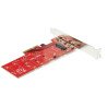 Adaptador StarTech.com PEX4M2E1 - PCI Express, Macho, Rojo