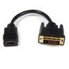 Adaptador de video StarTech.com HDDVIFM8IN - Negro, HDMI, Macho/hembra