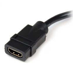 Adaptador de video StarTech.com HDDVIFM8IN - Negro, HDMI, Macho/hembra
