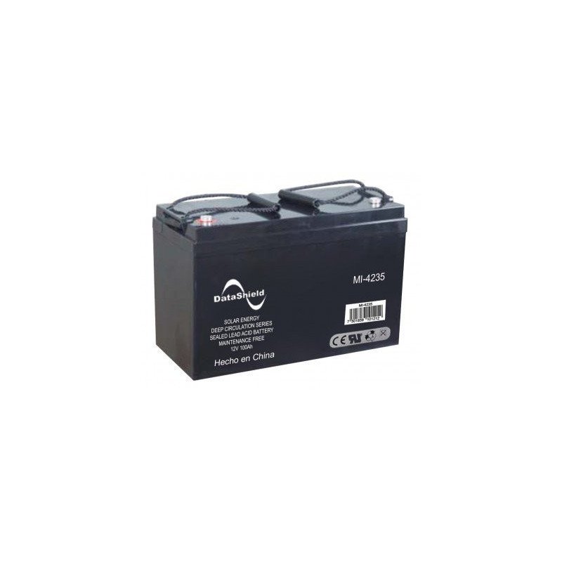 Batería DataShield MI-4235 - 100 Ah, Sistemas solares y/o inversores cargadores solares, 12 V, Negro