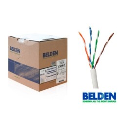 Cable UTP cat5e Belden 1583a 009u1000 blanco 24AWG 100% cobre Ideal para CCTV o redes. Certificado ul
