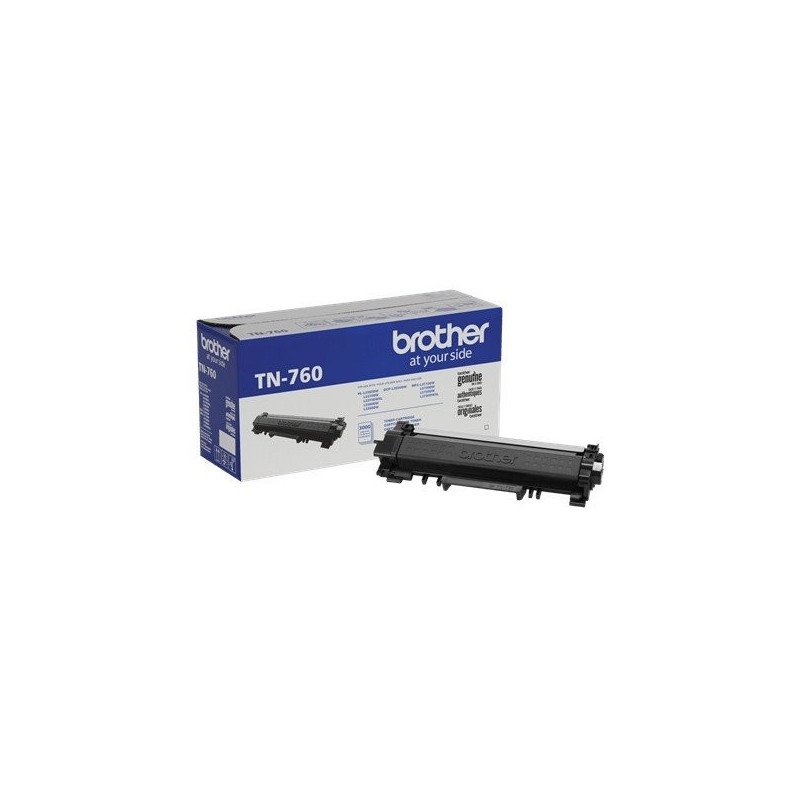 Tóner Brother TN760 monocromático rendimiento alto de 3000 para equipo DCPL2551DW Tóner Brother TN760 monocromático rendimiento alto de 3000 para equipo DCPL2551DW