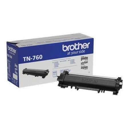 Tóner Brother TN760 monocromático rendimiento alto de 3000 para equipo DCPL2551DW