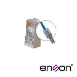 Plug blindado fácil ponchado cat6 Enson EPRO-SPLUG6-50 paquete50 piezas