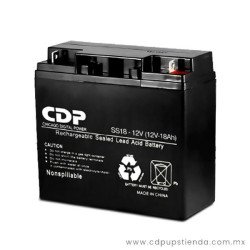 Batería CDP B-12/18 - Negro, 12 V, 18 Ah