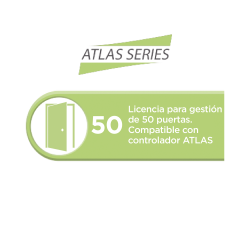 Licencia para 50 puertas compatible con controlador Atlas