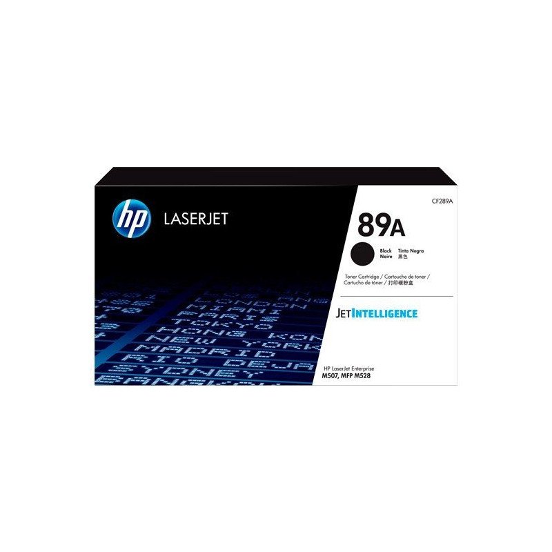 Cartucho tóner HP CF289A - Laser, 5000 páginas, Blanco y Negro, HP LaserJet Enterprise M507