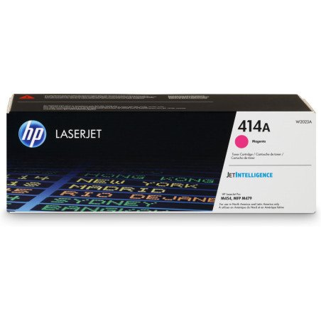 Cartucho tóner HP W2023A - Laser, 2100 páginas, Magenta 414A, HP Color LaserJet Pro M454
