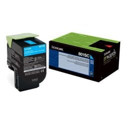 Tóner Lexmark cian 808SC rendimiento estándar 2,000 pág., para CX310, CX410, CX510