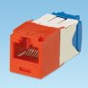 Jack Panduit CJ6X88TGRD - RJ-45, Rojo