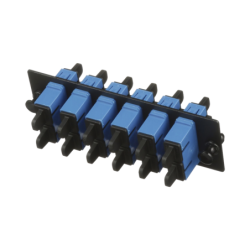 Placa acopladora de fibra óptica fap, con 6 conectores SC dúplex (12 fibras), para fibra monomodo os1, OS2, color azul