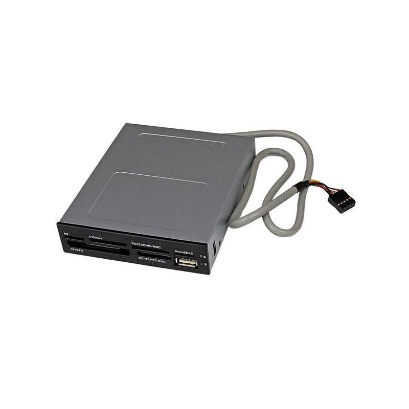 StarTech.com Adaptador Bahía Frontal 3.5in Lector para Tarjetas Memoria Flash SD CF SDHC XD M2 MS 22 en 1
