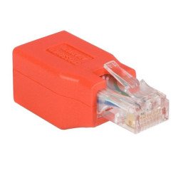 Adaptador de Ethernet Cat6 Directo Recto a Cruzado UTP Patch RJ45, RJ-45, RJ-45, Macho/Hembra, Rojo