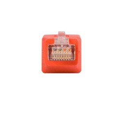 Adaptador de Ethernet Cat6 Directo Recto a Cruzado UTP Patch RJ45, RJ-45, RJ-45, Macho/Hembra, Rojo