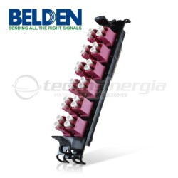 Panel de fibra Belden FF4X12LD 12 puertos LC dúplex 24 fibras tipo multimodo OM4 línea ECX