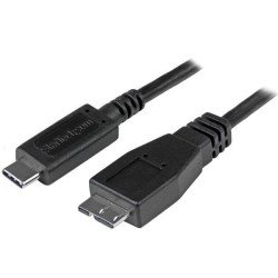 Cable USB StarTech.com - 1 m, USB C, Micro-USB B, Macho/Macho, Negro