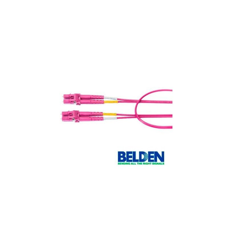 Jumper de fibra óptica Belden FP4LDLD003M forro PVC color violeta flamabilidad ofnr riser tipo de fibra multimodo om4 50/125 mi Jumper de fibra óptica Belden FP4LDLD003M forro PVC color violeta flamabilidad ofnr riser tipo de fibra multimodo om4 50/125 mi