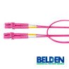 Jumper de fibra óptica Belden FP4LDLD003M forro PVC color violeta flamabilidad ofnr riser tipo de fibra multimodo om4 50/125 mi Jumper de fibra óptica Belden FP4LDLD003M forro PVC color violeta flamabilidad ofnr riser tipo de fibra multimodo om4 50/125 mi