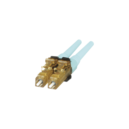 Conector de fibra óptica LC dúplex opticam, multimodo 50, 125 OM3, OM4, pre-pulido, color aqua